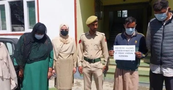 'Kupwara Police bust South-North drug route, woman drug kingpin among 3 held'